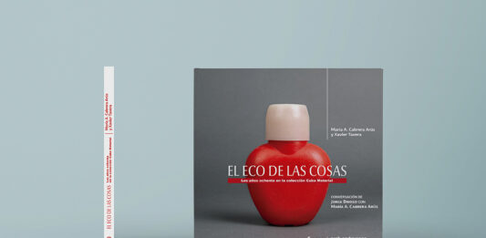 Cubierta de El eco de las cosas Los años ochenta en la colección Cuba Material, de María A. Cabrera Arús y Xavier Tavera Castro (Rialta Ediciones, 2025)