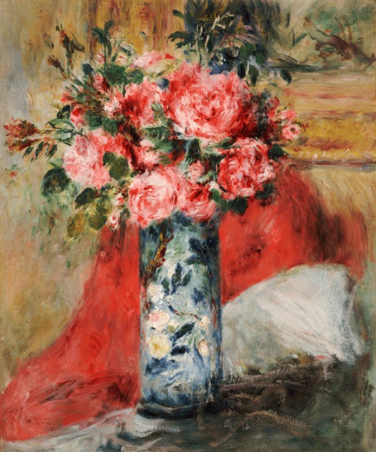‘Rosas y peonías en un florero’ (detalle; óleo sobre lienzo; 1876); Pierre-Auguste Renoir / Museo de Arte de Dallas