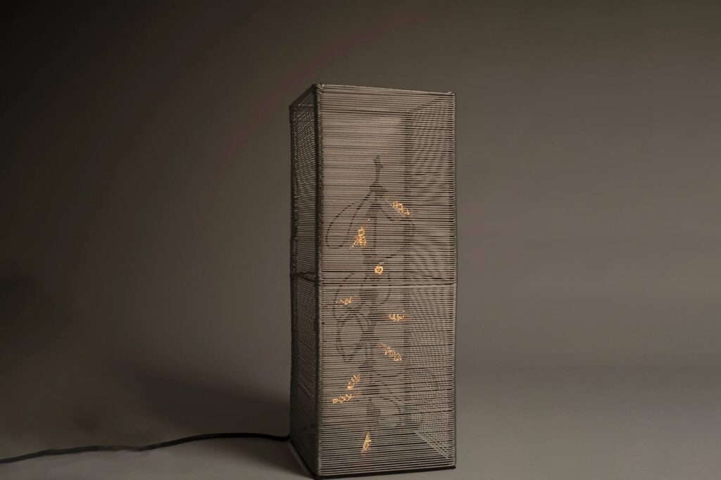 Caged Bulbs Side Table Lamp | Rialta