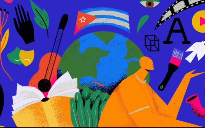 Cartel (detalle) de la Programa de Becas de Resiliencia para Artistas Cubanos Migrantes 2025, auspiciado por Artists at Risk Connection