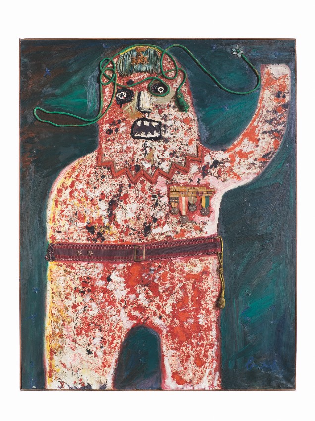 ‘General’ (1961; óleo sobre tela); Enrico Baj. En la exposición ‘Ubú pintor. Alfred Jarry y las artes’, Museo Picasso, Barcelona