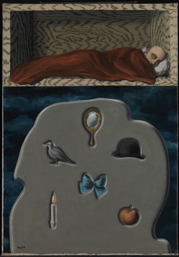 ‘The Reckless Sleeper’ (1928); René Magritte. Exposición ‘International Surrealism’ en el Museo de Arte de Dallas, Texas, EE.UU.