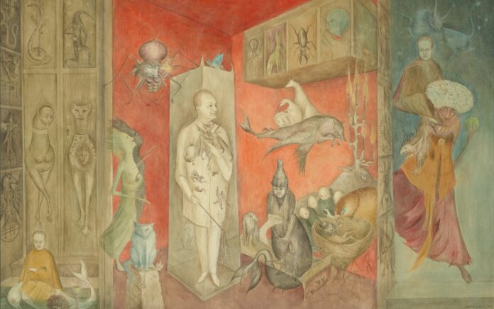 ‘Transference’ (1963); Leonora Carrington. Exposición ‘International Surrealism’ en el Museo de Arte de Dallas, Texas, EE.UU.