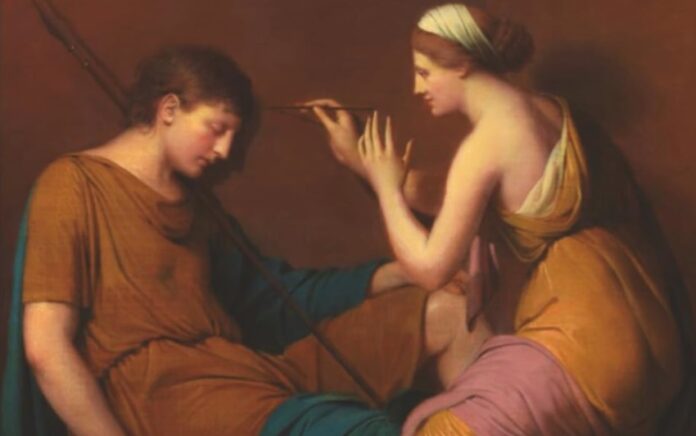 Portada de ‘Olvidos y obituarios’ (Agni Ediciones, 2026); Orlando Luis Pardo Lazo. Obra: ‘La doncella corintia’ (1782–1784); Joseph Wright. Galería Nacional de Arte. Washington, DC.
