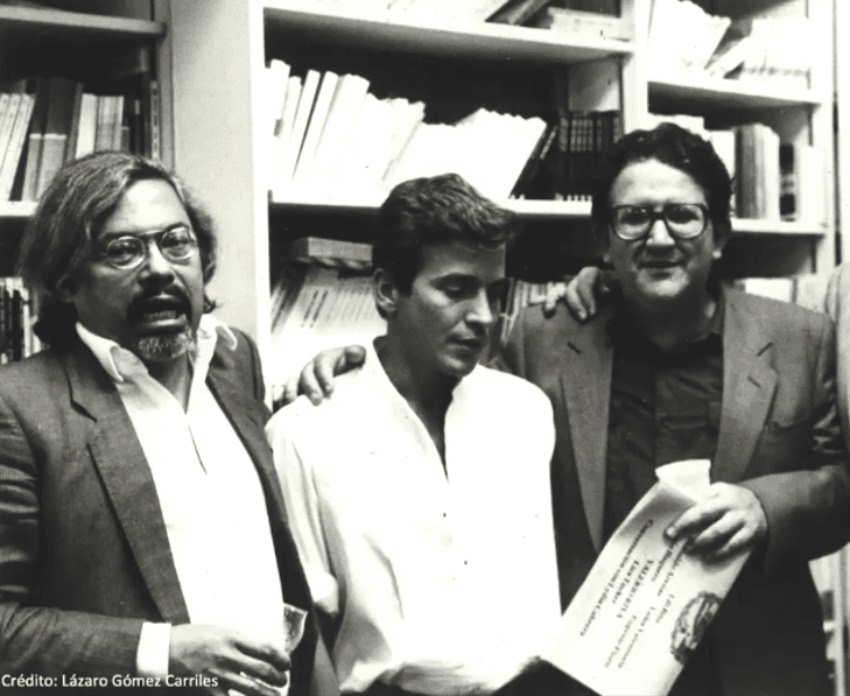 Guillermo Cabrera Infante, René Cifuentes y Heberto Padilla en la presentación del primer número de la revista ‘Mariel’, en junio de 1983