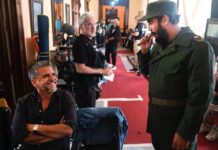 En Miami, ‘Comandante Fritz’ de Pavel Giroud: “Hemos llegado al Festival donde yo quería estrenar la película” Pavel Giroud en el set de ‘Comandante Fritz’ junto al actor cubano Carlos Enrique Almirante como Fidel Castro