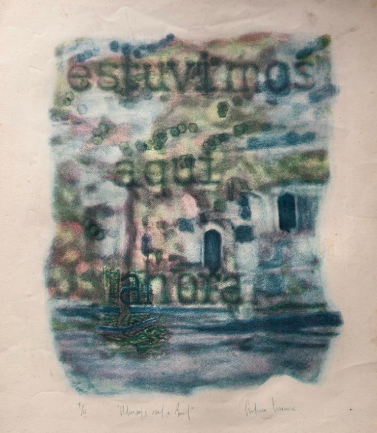 ‘Homenaje mal a Raúl’ (litografía dedicada a Raúl Martínez); Arturo Cuenca. Incluida en la exposición ‘PROPAGARTIST’