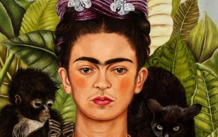 Autorretrato sin título (óleo sobre lienzo, 1940, detalle); Frida Kahlo
