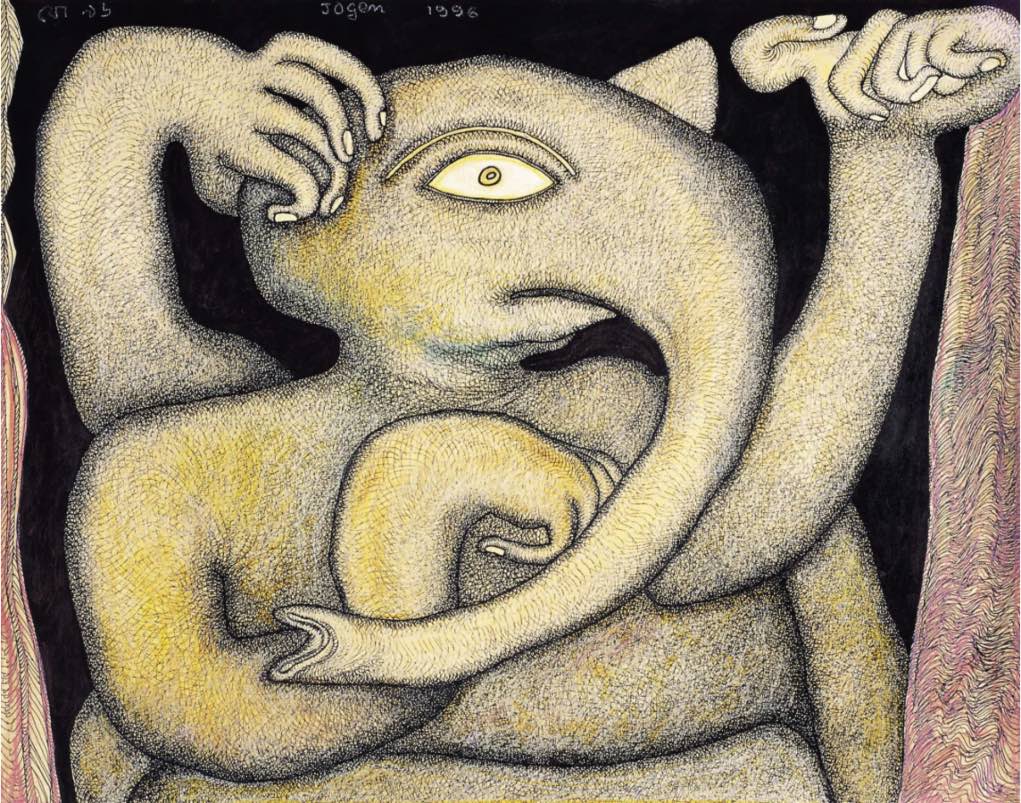 'Ganapati' (serigrafia); Jogen Chowdhury