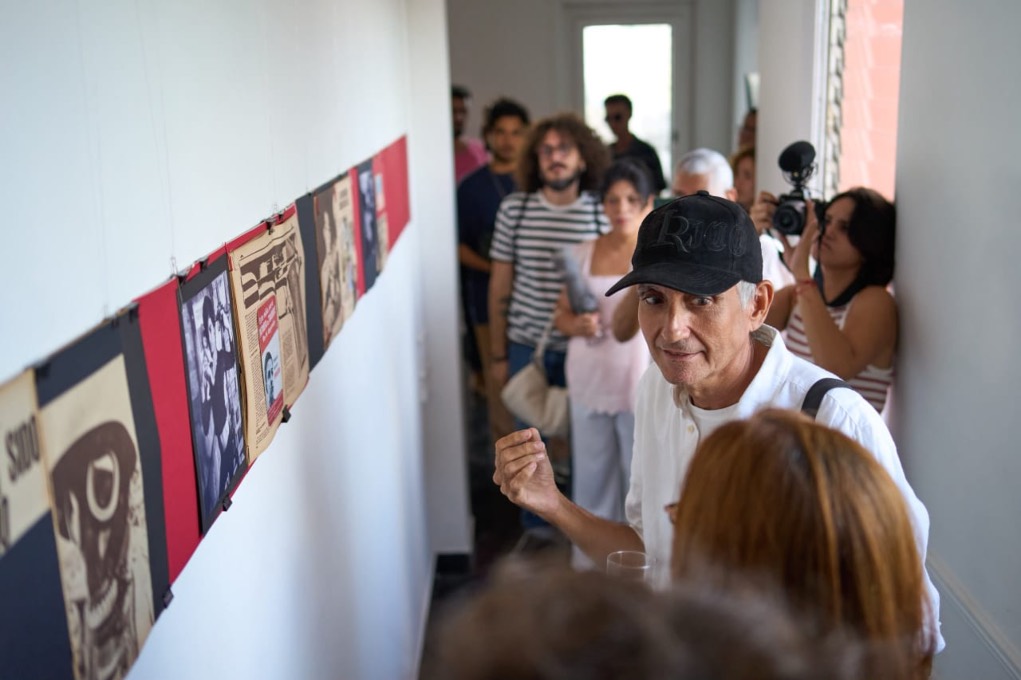 'La historia comienza por el final'; Eduardo Hernández Santos junto a José Ángel Nazábal y Maikol Martini. Fundación Ludwig de Cuba, octubre de 2026