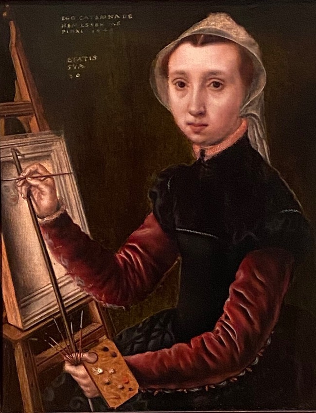'Autorretrato ante el caballete' (1548); Catharina van Hemessen