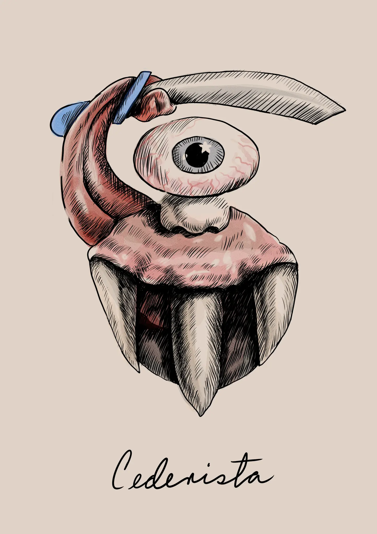 Cederista, dibujo de Camila Lobón